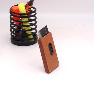 Porte-cartes de visite Porte-cartes de visite n° 18 Fait main, Canada, Unique, porte-cartes Cadeaux pour lui Hommes Papa Petit ami Cadeau Docteur Agent immobilier