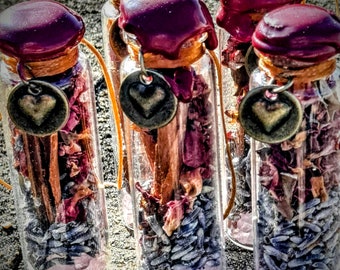 Enchanting Love Spell Jar, Rose Quartz, Lavender & Cinnamon - Etsy