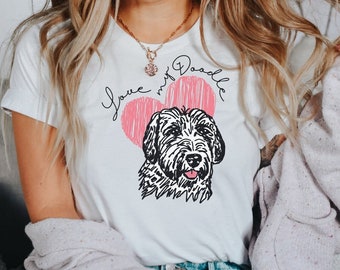 Doodle Mom Doodle Dog Doodle mama Dog Lover shirt Doodle owner Tee Dog mom Gift Doodle Tshirt Doodle Dog Owner Cute Heart Art Unisex T-shirt