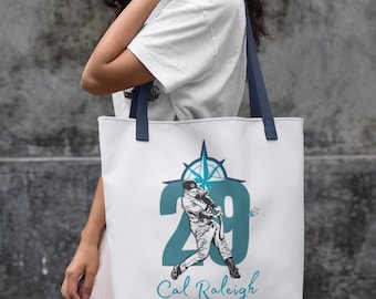 Baseball Fan Tote Bag - Big Dumper/CAL RALEIGH Double-Sided, Sports Jersey Design, Fanatic Gift, Cal Raleigh Merch, Game Day Accessory