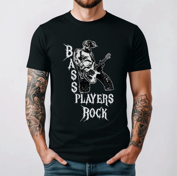 Bass Players Rock T-shirt Rock Star Bassist Unisex Tee, Music