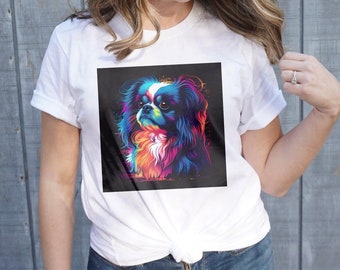 Japanese Chin pet shirt, Dog breed japanese chin dog Short-sleeve Unisex T-Shirt,Dog portrait shirt, Dog gifts for owners and pet lovers