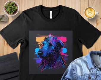 Irish Wolfhound pet shirt, Dog breed irish wolfhound Short-sleeve Unisex T-Shirt,Dog portrait shirt, Dog gifts for owners and pet lovers