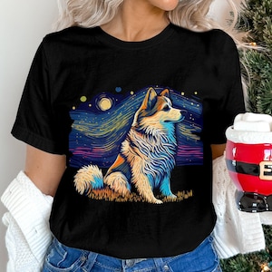 West Siberian Laika pet puppy shirt,Dog breed West Siberian Laika Short-sleeve Unisex T-Shirt,Starry Night Dog gifts for owners,pet lovers