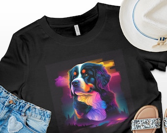 Bernese Mountain pet puppy shirt, Dog breed bernese mountain dog Short-sleeve Unisex T-Shirt,Dog portrait shirt,Dog gifts -owners pet lovers