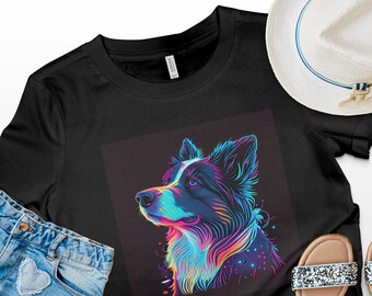 Border Collie pet puppy shirt, Dog breed border collie dog Short-sleeve Unisex T-Shirt,Dog portrait shirt, Dog gifts for owners & pet lovers
