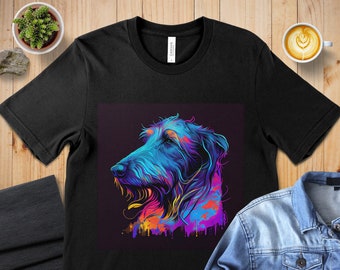 Irish Wolfhound pet shirt, Dog breed irish wolfhound Short-sleeve Unisex T-Shirt,Dog portrait shirt, Dog gifts for owners and pet lovers