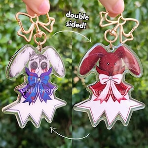 PANDORA HEARTS - Hase - Glitter Epoxy Acryl Charms doppelseitig Reversible