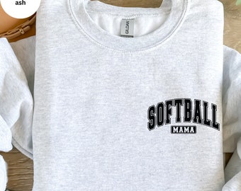 Volleyball Softball Mom Hoodie Sweater, Softball Mom Practice Shirt For Game Day Softball Game Day Tee For Senior Mom Softball Shirt