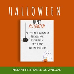 Halloween Door Sign, Please Take one,  Instant Download, Printable