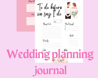 Diario de planificación de bodas