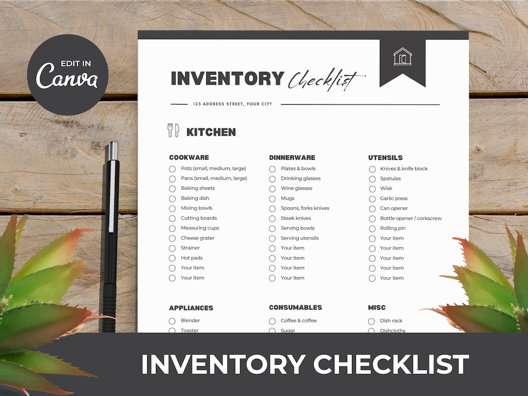 Marriott Inventory Checklist Airbnb Inventory Checklist | Canva Template | Rental Property Setup ...