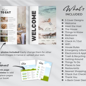 Airbnb Welcome Book Template Modern Beach House Airbnb House Guide Canva Airbnb Guidebook VRBO Guest Book Beach Vacation Rental image 6