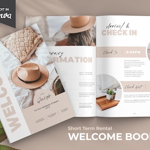 Airbnb Welcome Book Boho Template | Boho Beach | Airbnb House Guide Canva | Beach House | Airbnb Guidebook | VRBO Guest | Vacation Rental