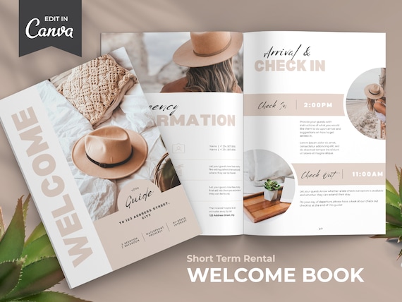 Airbnb Welcome Book Boho Template | Boho Beach | Airbnb House Guide Canva | Beach House | Airbnb Guidebook | VRBO Guest | Vacation Rental