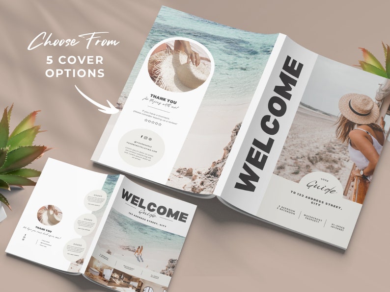 Airbnb Welcome Book Template Modern Beach House Airbnb House Guide Canva Airbnb Guidebook VRBO Guest Book Beach Vacation Rental image 4