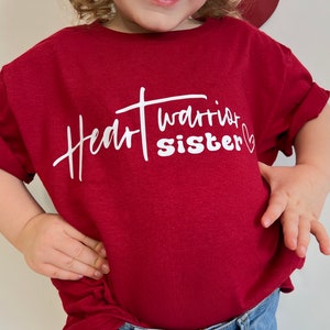 Heart Warrior Sister T-Shirt | | Heart Mom Gift | CHD Awareness | Heart Warrior Gift | Congenital Heart Disease | Heart Transplant