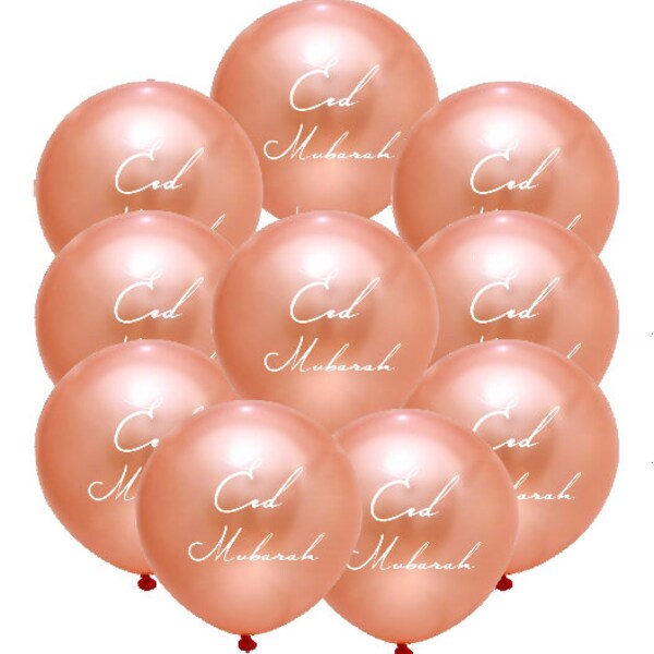 10x Eid Rose Gold Ballons Pack Eid Mubarak Botschaft Home Dekoration Eid Ballon Bogen Lehrer Eid Geschenk SALE Eid Al Adha Ramadan 99p Postage