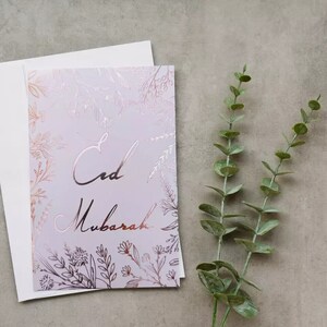 5x Bumper Pack Eid Kaarten Rose Goud met FOIL Moslim Eid Mubarak Islamitische Card Pack Verkoop Islamitische Cadeaubonnen Leraar Presenteren Moslim 99p Post