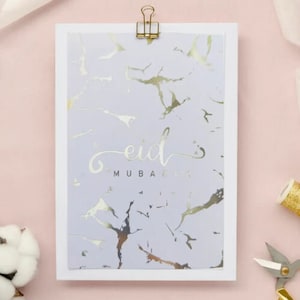5x Bumper Pack Eid Kaarten Goud FOIL Moslim Eid Mubarak Islamitische Kaart Pack Verkoop Islamitische Cadeaubonnen Familie Leraar Presenteren Moslim