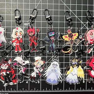 Hazbin Hotel Charm Keychains (double sided)