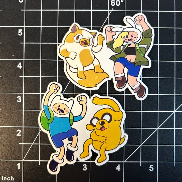 Adventure Time Finn and Jake and Fionna and Cake Stickers
