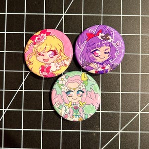 Mahou Tsukai Precure Witchy Pretty Cure Button Pin Badges