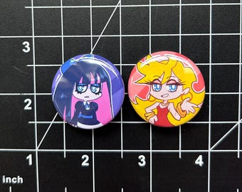 Panty & Stocking Button Pin Badges