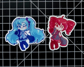 Hatsune Miku o Kasane Teto Pegatina