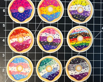 Donut LGBTQ Pride Stickers
