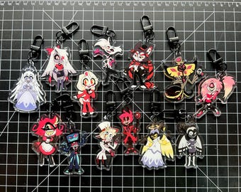 Hazbin Hotel Charm Keychains (double sided)