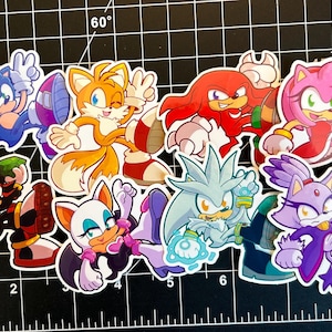 Sonic the Hedgehog Stickers (Sonic, Tails, Knuckles, Shadow, Amy, Rouge, Silver, Blaze)