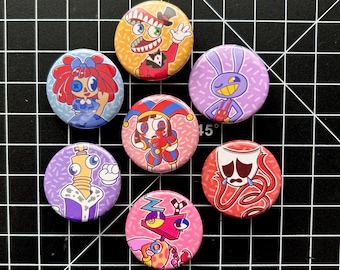 Die erstaunlichen digitalen Zirkus-Button Pin Abzeichen