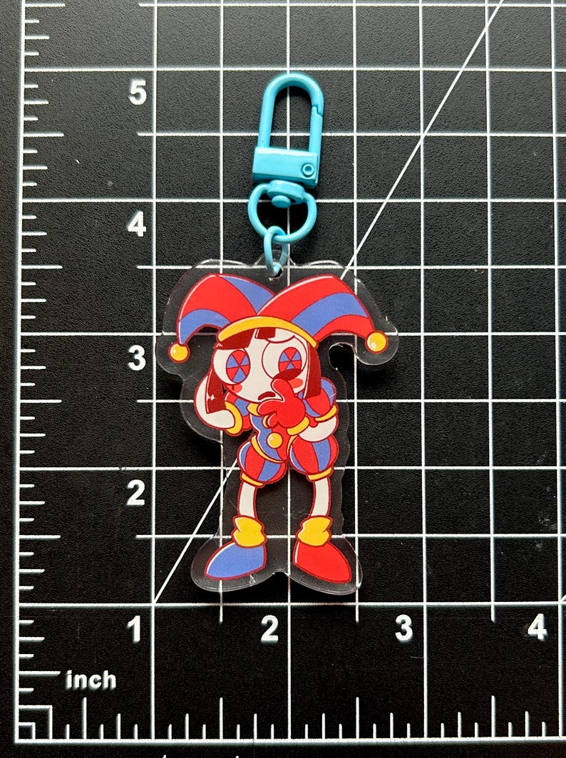 The Amazing Digital Circus Charms (double sided) (Pomni, Jax, Ragatha, Kinger, Zooble, Gangle, and Caine) Pomni