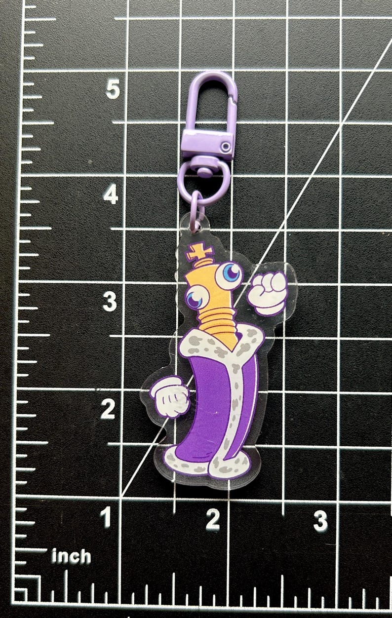 The Amazing Digital Circus Charms (double sided) (Pomni, Jax, Ragatha, Kinger, Zooble, Gangle, and Caine) Kinger