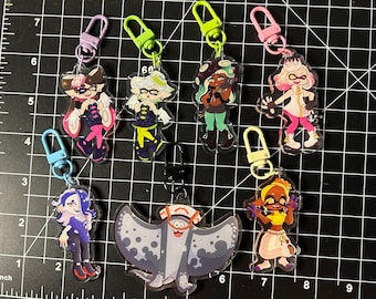Splatoon Idol Doppelseitige Schlüsselanhänger (Deep Cut, Squid Sisters, Off the Hook)