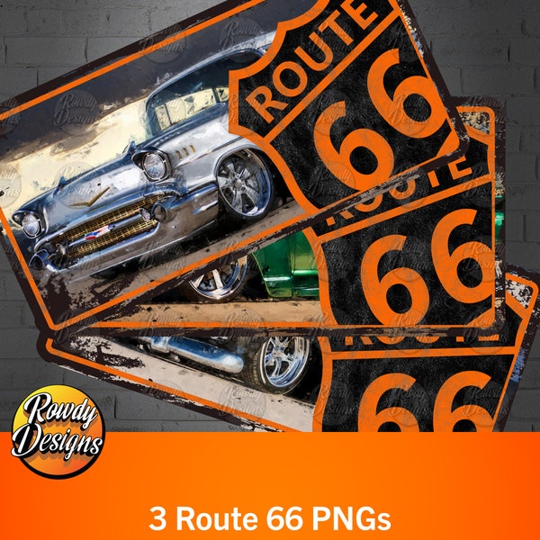 Route 66 license plate, license plate wrap, route 66 sign, sublimation design, sublimation license plate, set of 3