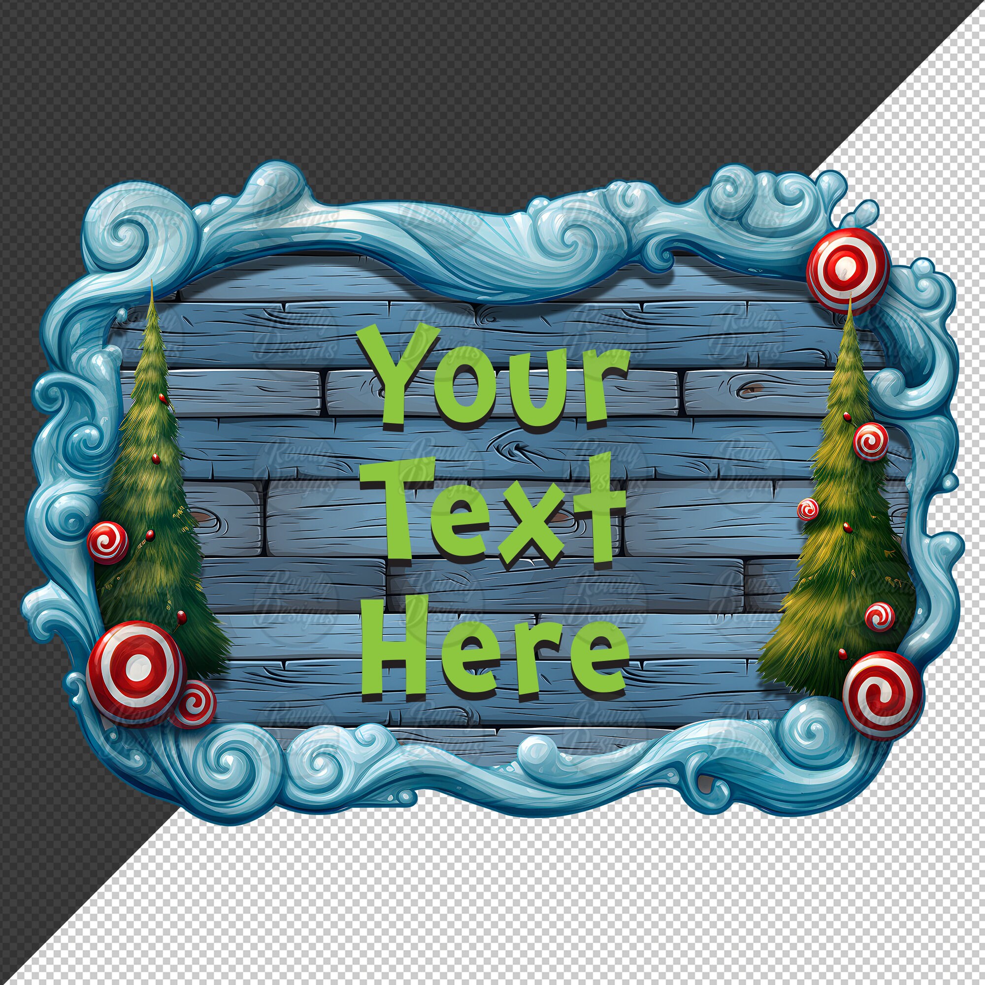 Whoville Sign Clipart, Christmas Decor, Transparent Clipart PNG Bundle ...