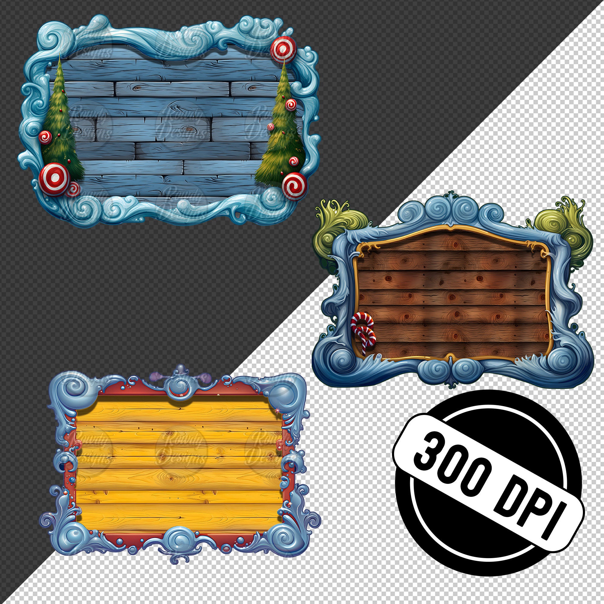 Whoville Sign Clipart, Christmas Decor, Transparent Clipart PNG Bundle ...