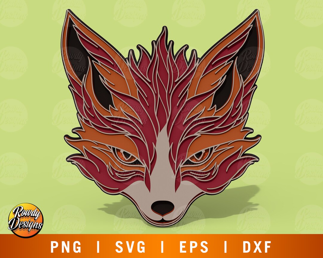 Mystical Fox Multilayer SVG: 3D Mandala Wall Art (digital Download) - Etsy