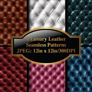 Luxury Leather Seamless Patterns: Stencil Templates (Digital Download)