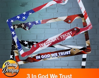 Marcos de matrícula en formato PNG: diseños patrióticos (descarga digital)