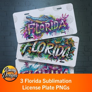 Florida Sublimation License Plate, License Plate Wrap, Florida Vacation, Summer 2024, Vacation 2024, Car Tag