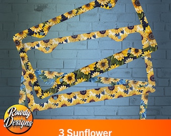 Sunflower License Plate Frame PNGs: Floral Car Decor (Digital Download)