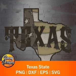 May include: A digital design of the state of Texas with the word "TEXAS" in a bold font, overlaid on a red, white, and blue American flag pattern. The design is suitable for crafting projects such as vinyl decals, wood signs, and iron-on transfers.