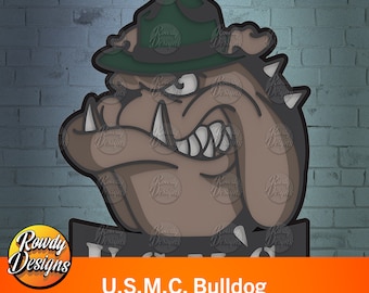 Marine Corps Bulldog Multilayer, Bulldog SVG, Multilayer SVG, 3D layer, Paper Cut, home decor, Mandala SVG