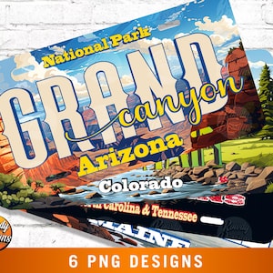 National Park License Plate PNGs: USA Car Decor (Digital Download)