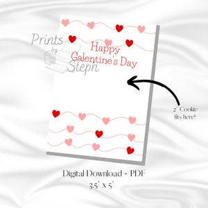 Happy Galentine’s Day!! 3.5” x 5” Valentine’s Day Cookie Card - Instant Digital Download Printable