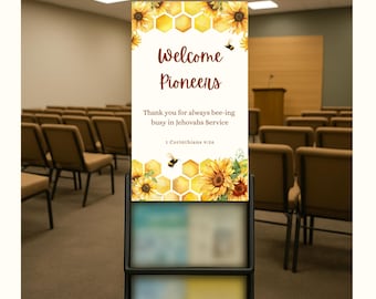 JW Witnessing Cart Poster: Bee Theme