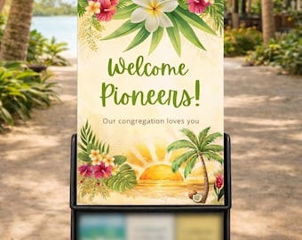 JW Witnessing Cart Poster Welcome Pioneers